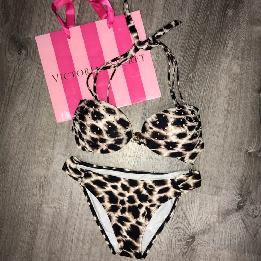 Victoria’s Secret Leopard Print Push Up Bikini Set